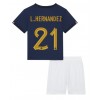 Frankrike Lucas Hernandez #21 Hjemmedraktsett Barn VM 2022 Kortermet (+ korte bukser)